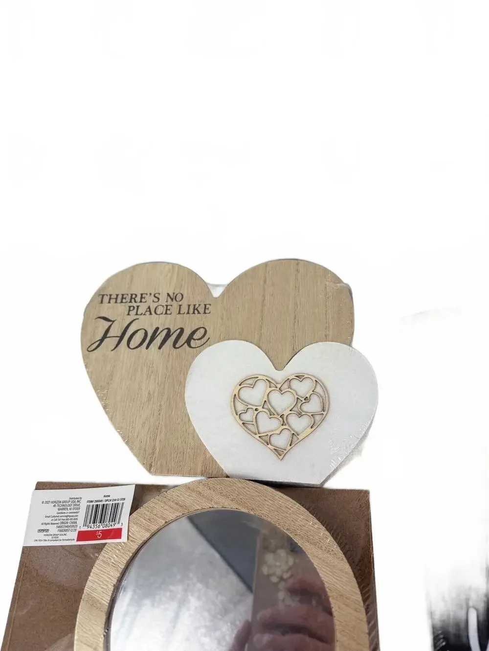 Welcome and Home Themed Decorative Wall Plaques with Mirror